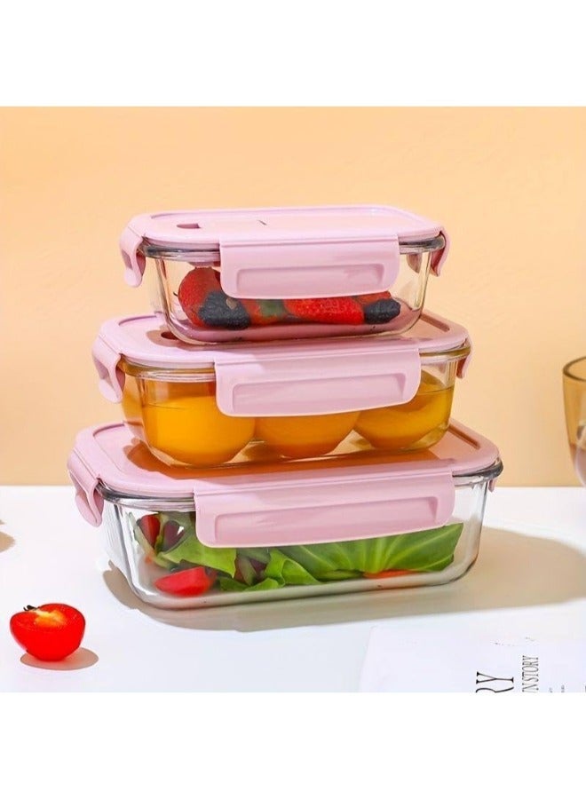Glass Oven Container Set (3 Pieces) With Airtight Lid - Image 1